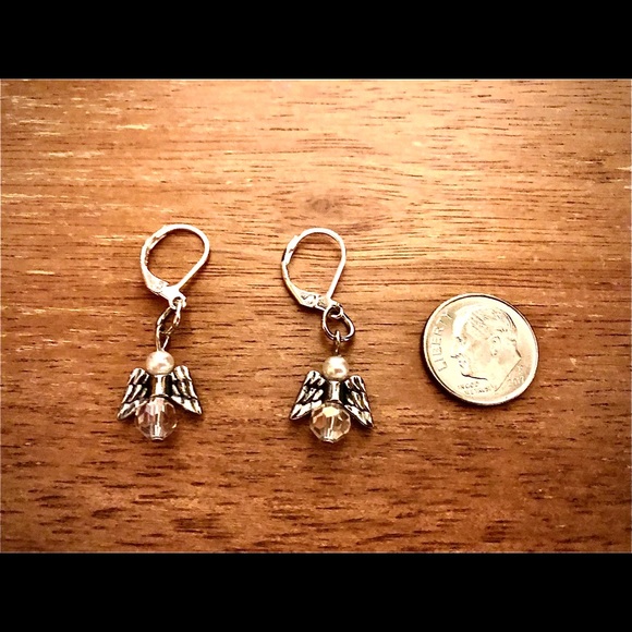Angel Lever-back Earrings— Designed and Handcrafted By Me 🥰 - Picture 6 of 7